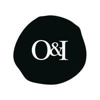OI Initial logo letter brush monogram comapany vector