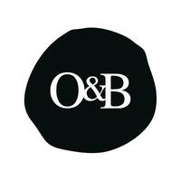 OB Initial logo letter brush monogram comapany vector