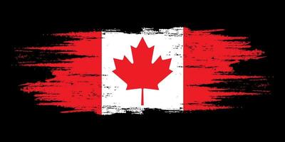 Canada brush flag, Canadian flag brush watercolor flag design element vector