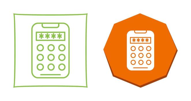 icono de vector de código pin