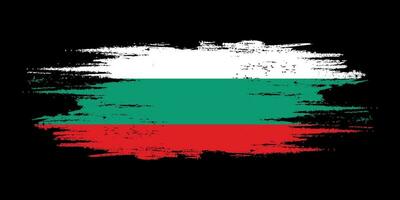 búlgaro cepillo bandera, búlgaro bandera cepillo acuarela bandera diseño elemento vector