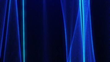 abstrakt Animation von energisch Licht Streifen von Partikel ziehen um mit Welle Energie von das Linien. futuristisch Hintergrund. nahtlos Schleife. video