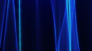 Abstract animation of energetic light streaks of particles moving with wave energy from the lines. Futuristic background. seamless loop. video