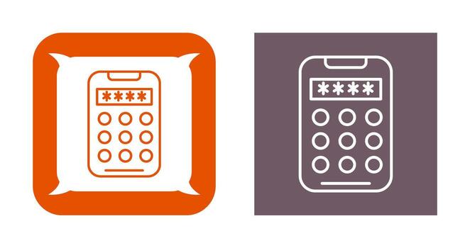icono de vector de código pin