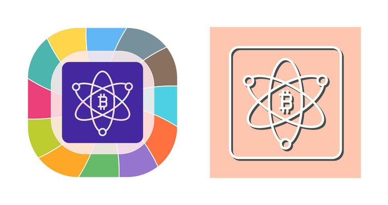 Bitcoin Science Vector Icon