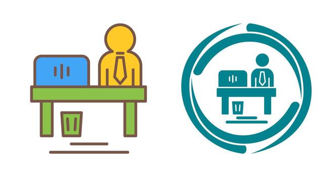 icono de vector de trabajador