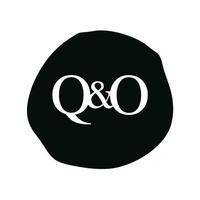 QO Initial logo letter brush monogram comapany vector