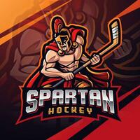 Spartan esport mascot logo design vector