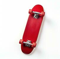 Colorful skateboard on white background AI Generative photo