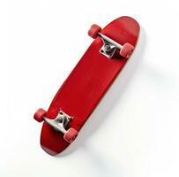 Colorful skateboard on white background AI Generative photo