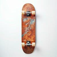 Colorful skateboard on white background AI Generative photo