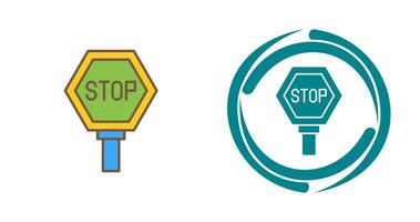 icono de vector de señal de stop