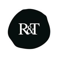 RT Initial logo letter brush monogram comapany vector
