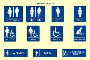 set of toilet signs, washroom sign, exit sign ,washroom sign vector