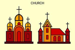 ilustración de un iglesia, genial Iglesia para tu sitio web vector