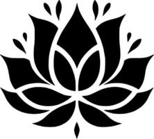 loto flor - minimalista y plano logo - vector ilustración