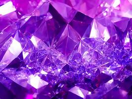 abstract crystal background with purple crystals photo