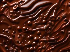 3d illustration - abstract chocolate background with glossy chocolate. photo