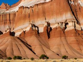 the beautiful sandstone formation of the red rock in the valley of the state, arizona photo