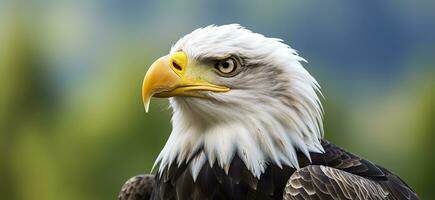 Portrait of an american bald eagle, wildlife. Generative AI photo