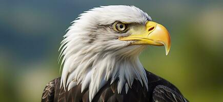 retrato de un americano calvo águila, fauna silvestre. generativo ai foto