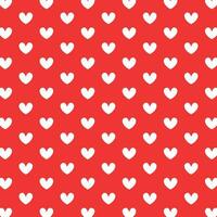 White Red Heart Repeat Pattern Background Vector Illustration