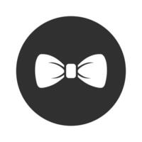 Flat Bow Tie Circular Icon Isolated Vector Illustration