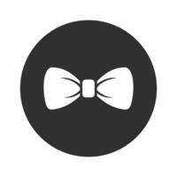 Flat Bow Tie Circular Icon Isolated Vector Illustration