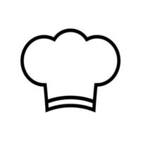 Cooking Restaurant Chef Hat Line Icon Isolated Vector Illustration