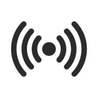Wireless Network Signal Black Symbol Icon Vector Illustration