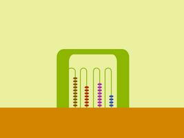 flat design traditional calculating tool vector illustration