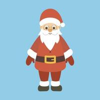 Cute Santa Claus isolated winter character vector