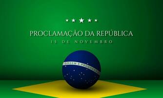 Brazil Republic Day Background Design. vector