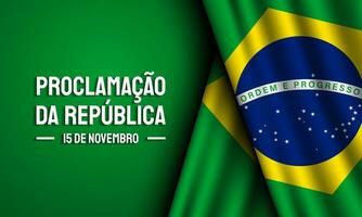 Brazil Republic Day Background Design. vector