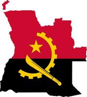 angola mapa. tarjeta silueta. angoleño borde. independencia día. bandera, póster modelo. estado fronteras de país angola vector