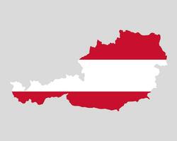 estado fronteras de país Austria. austriaco borde. Austria mapa. tarjeta silueta. bandera, póster modelo. independencia día. vector