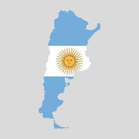State borders of country Argentina. Argentinean border. Argentina map. Card silhouette. Banner, poster template. Independence Day. vector