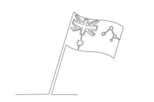 un australiano bandera en un alto polo vector