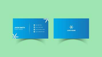 Modern minimal business card design template vector