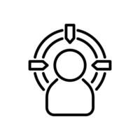 target market vector icon in line style