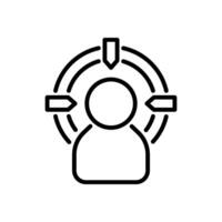 target market vector icon in line style