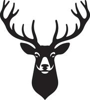 Deer vector silhouette illustration black color