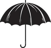 paraguas vector silueta ilustración, paraguas plano ilustración