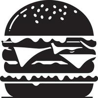 Burger vector silhouette illustration 5