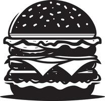 Burger vector silhouette illustration 4