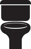 Modern Toilet Icon vector silhouette illustration, Toilet Silhouette, Toilet flat vector