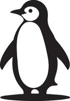 penguin flat style vector silhouette 14