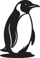 penguin flat style vector silhouette 7