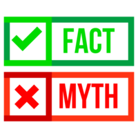 Fact vs Myth Logo concept on a Transparent Background png