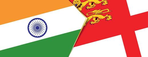 India and Sark flags, two vector flags.